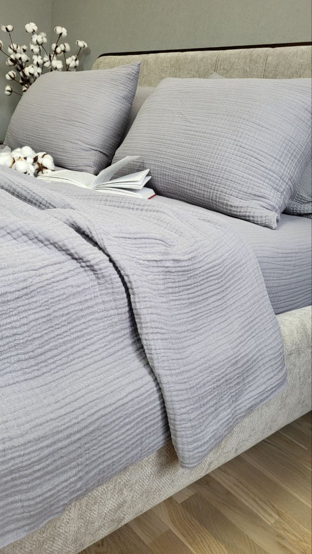Постільна білизна Муслін Smoke Grey, Muslin