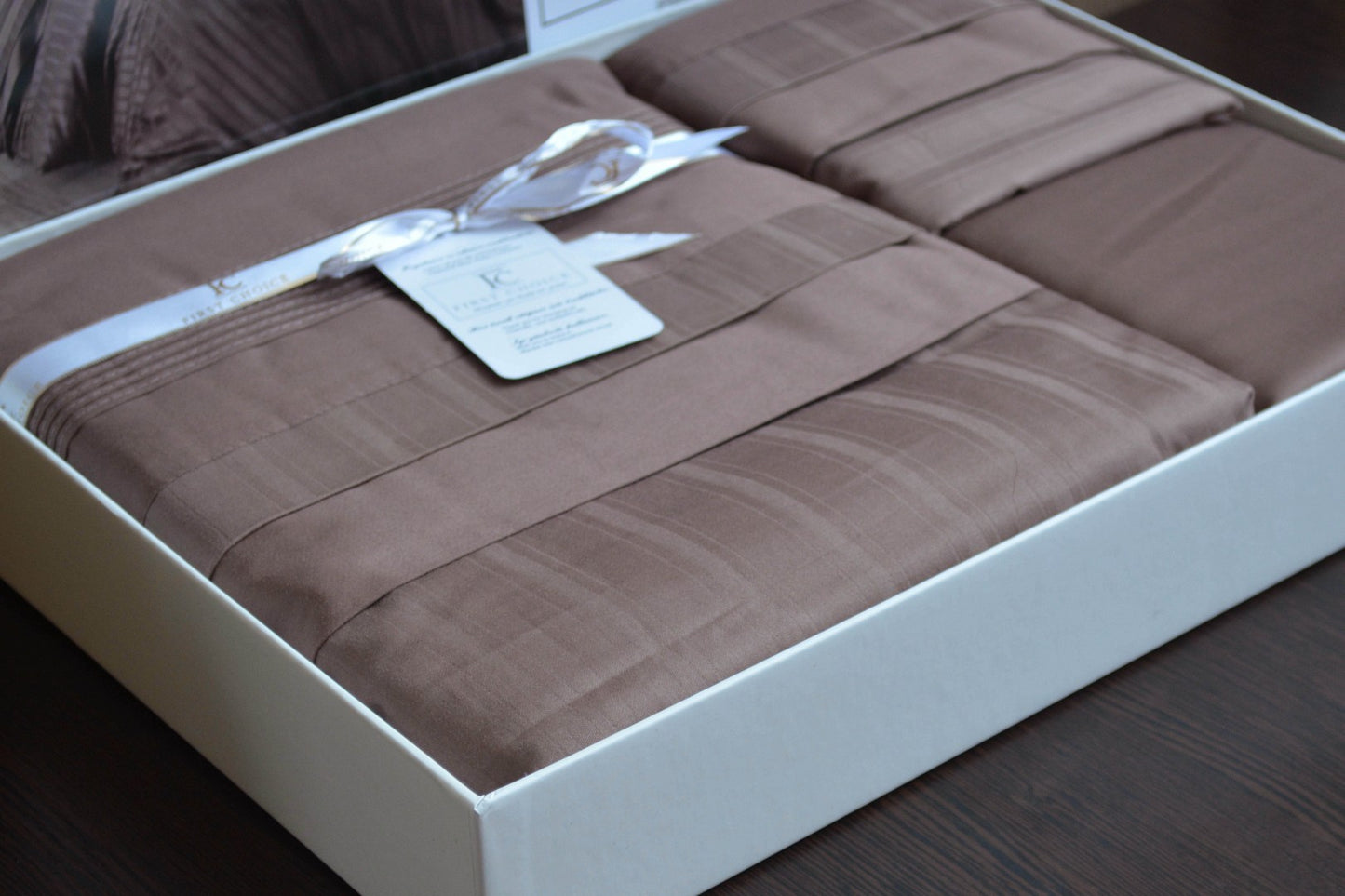 Постільна білизна Страйп сатин Deluxe Satin New Trend Brown