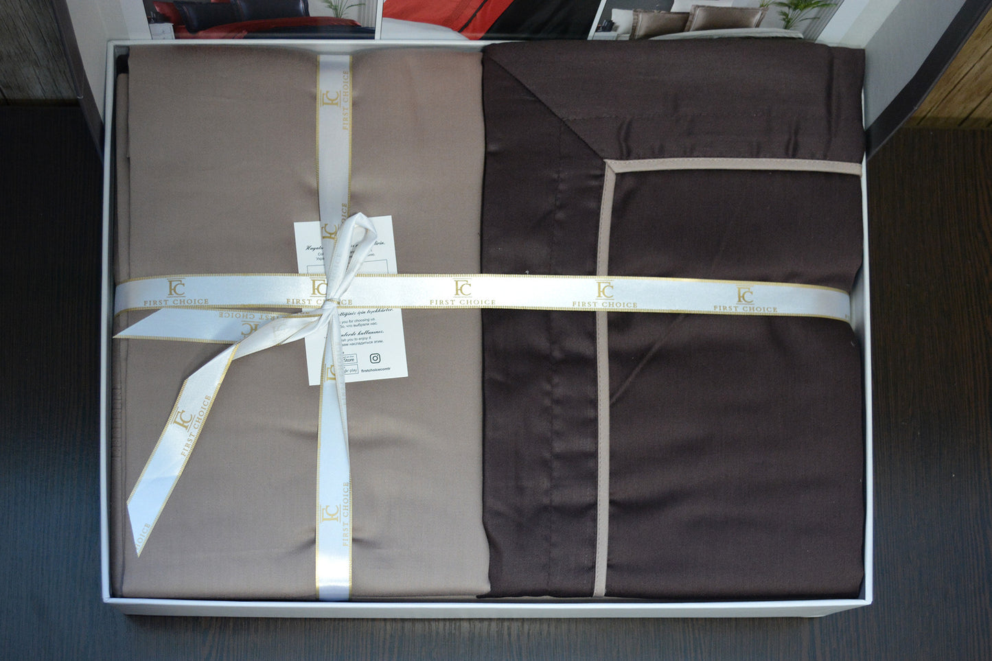 Постільна білизна Сатин Deluxe Satin Dark Serenity Brown Mink
