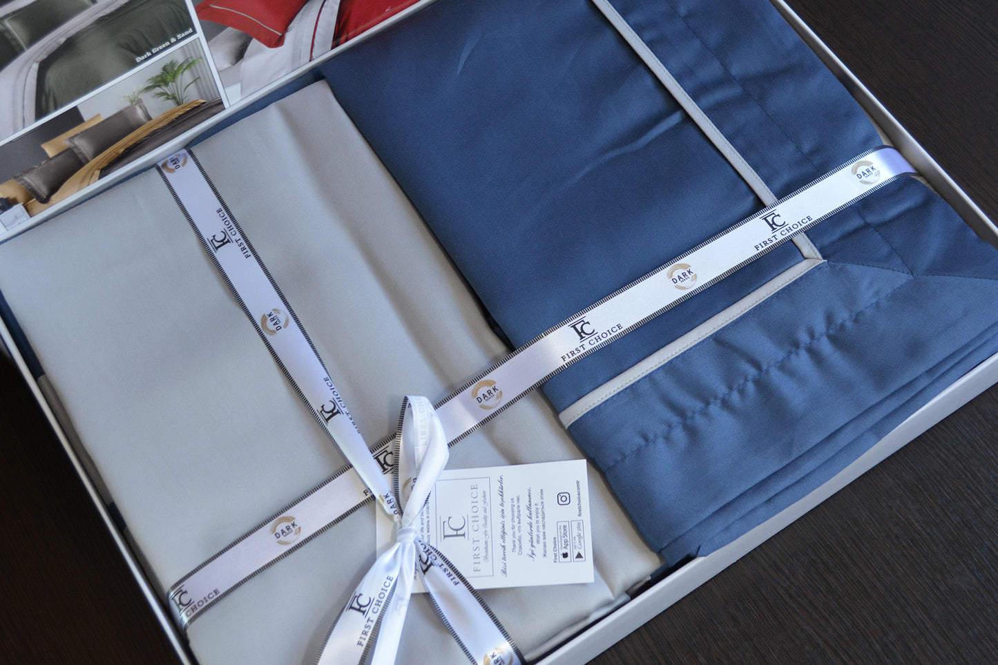 Постільна білизна Сатин Deluxe Satin Dark Serenity Denim-Grey