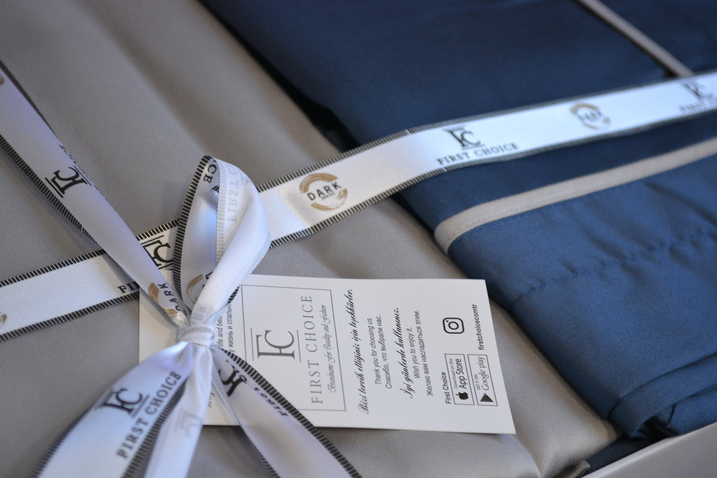 Постільна білизна Сатин Deluxe Satin Dark Serenity Denim-Grey