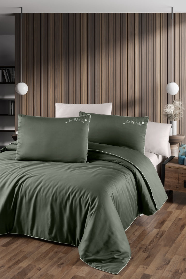 Постільна білизна Сатин Deluxe Satin Dark Timeless Dark Green