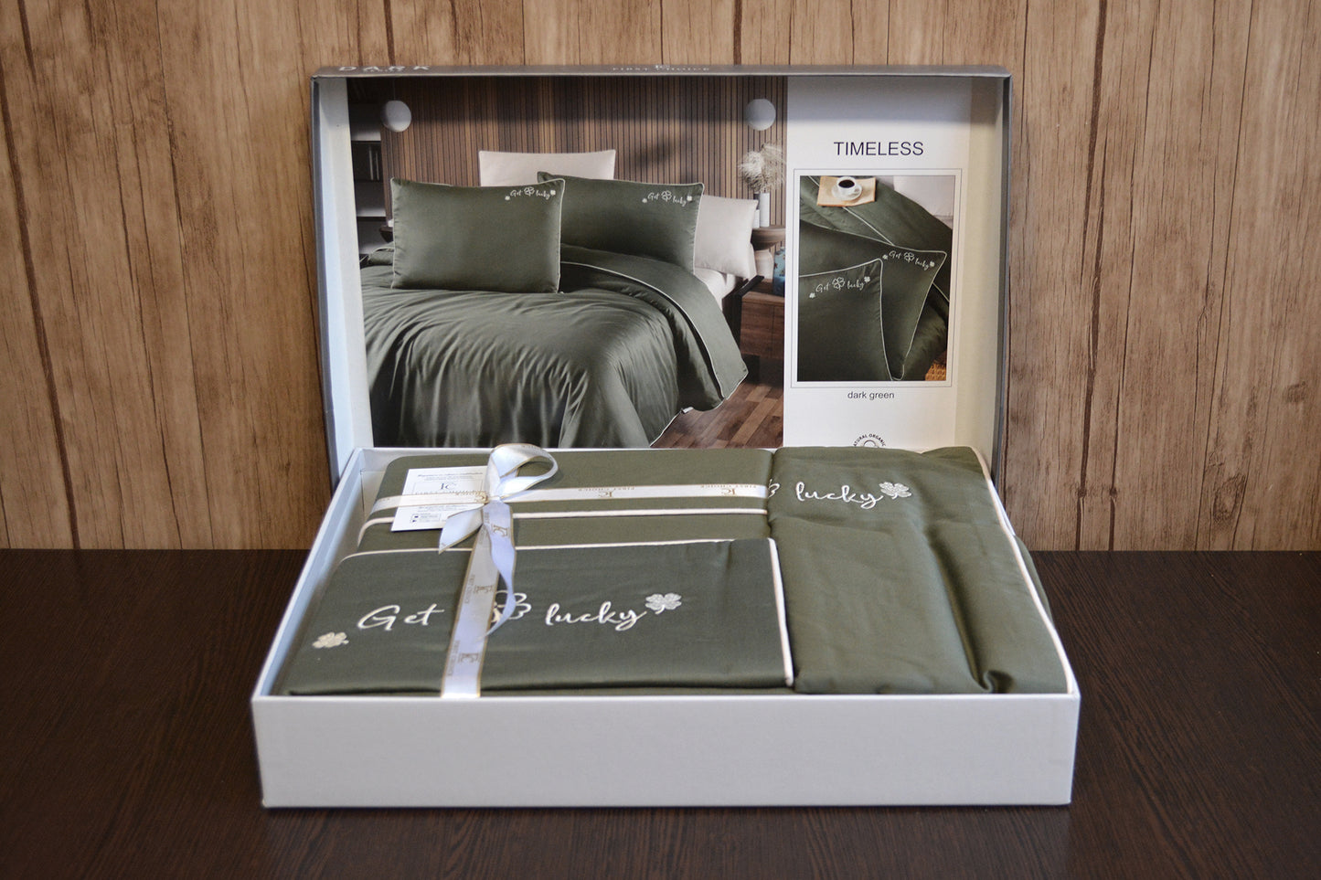 Постільна білизна Сатин Deluxe Satin Dark Timeless Dark Green