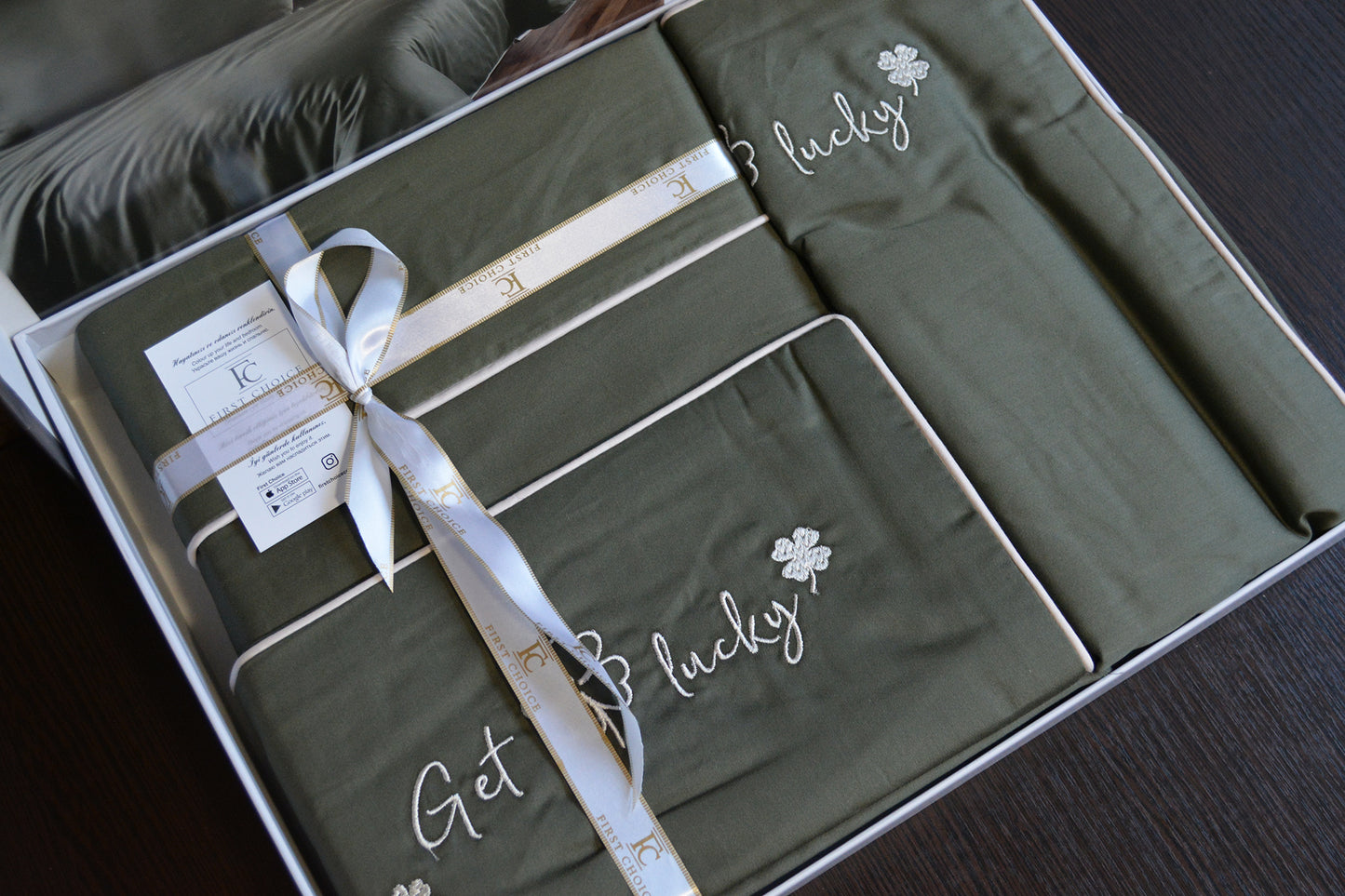 Постільна білизна Сатин Deluxe Satin Dark Timeless Dark Green