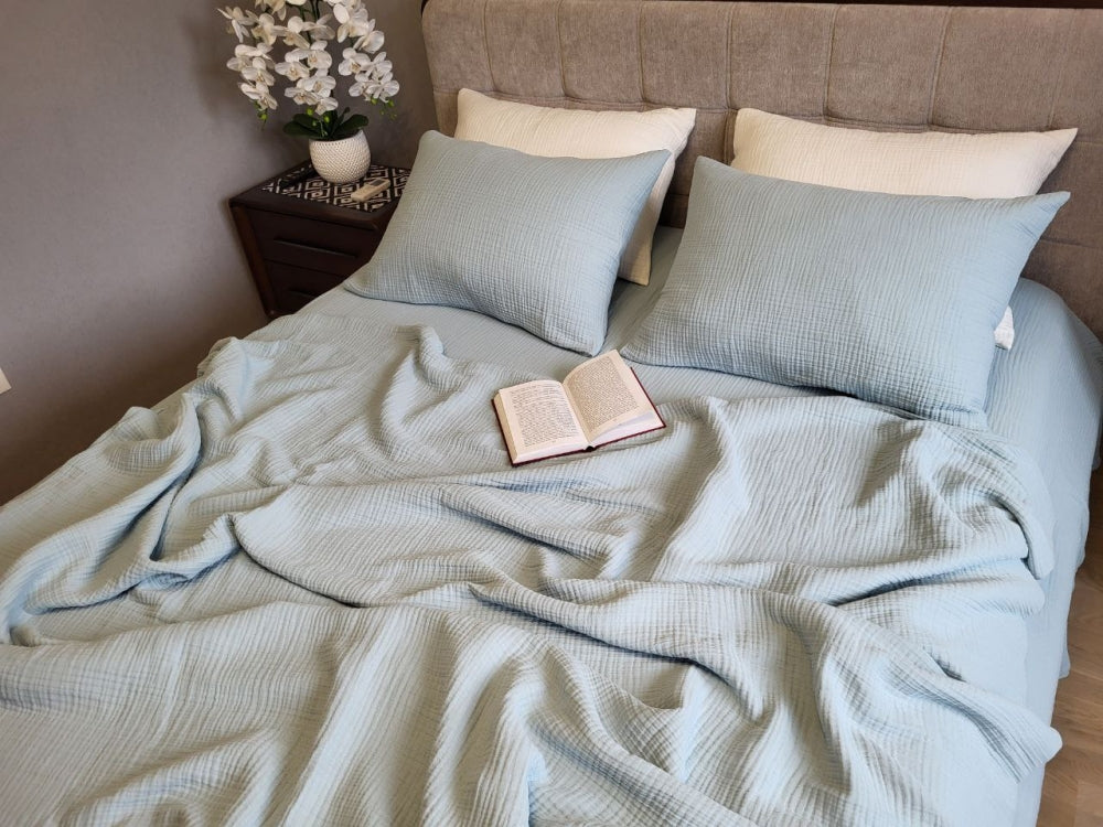 Постільна білизна Муслін Soft Blue, Muslin