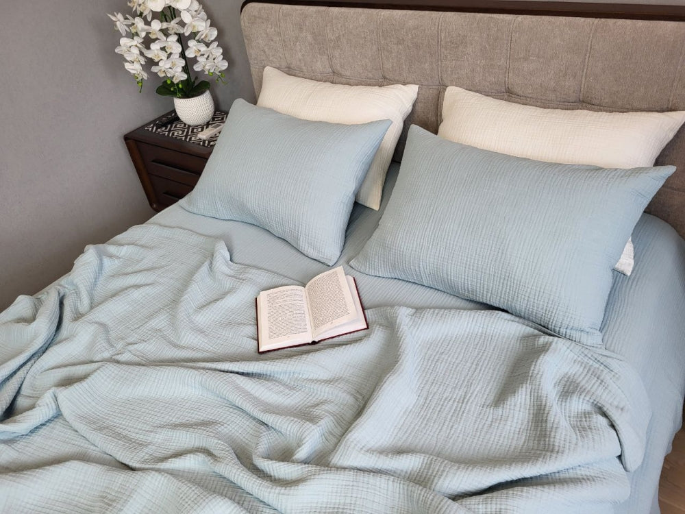 Постільна білизна Муслін Soft Blue, Muslin