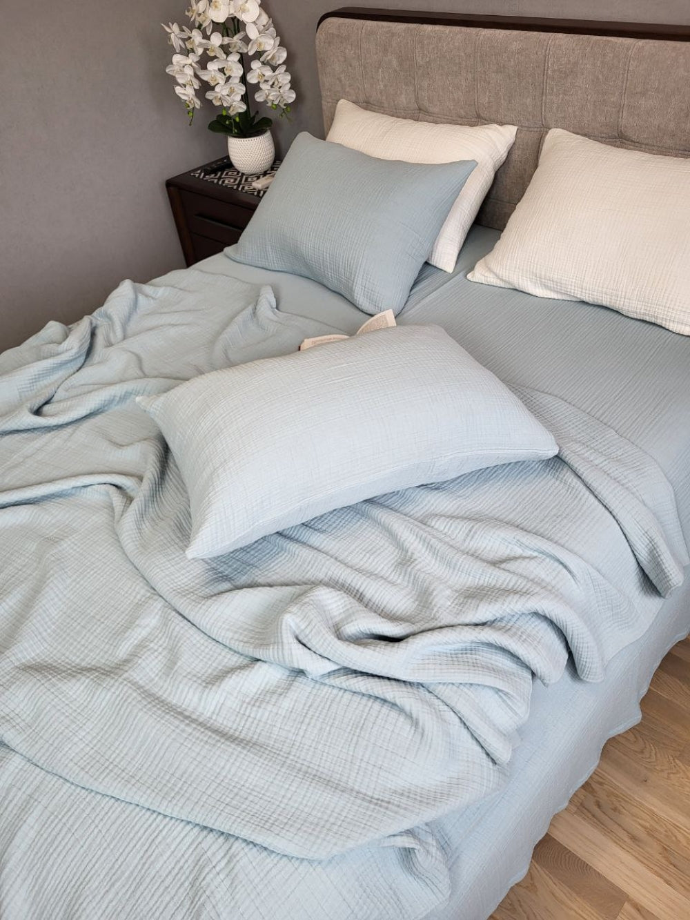 Постільна білизна Муслін Soft Blue, Muslin