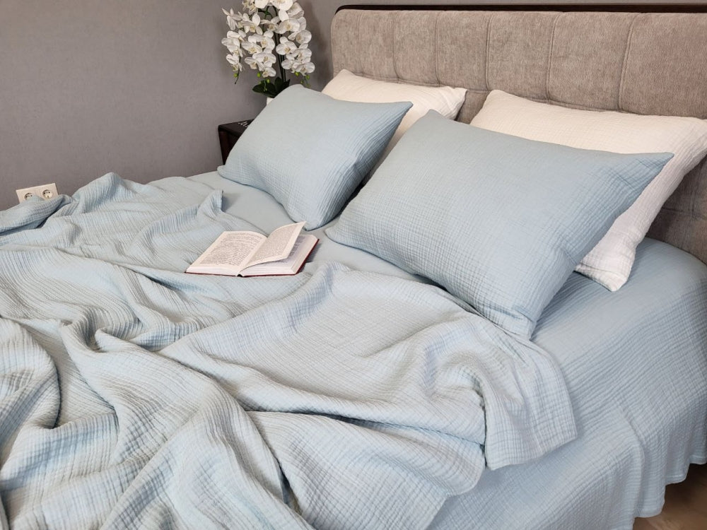 Постільна білизна Муслін Soft Blue, Muslin