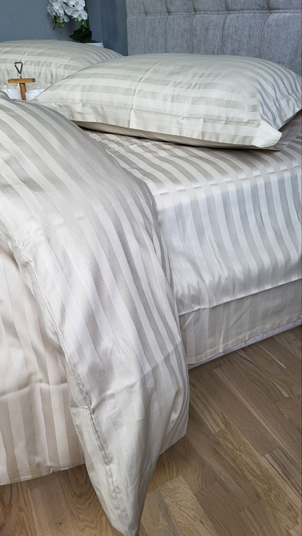 Постельное белье Страйп сатин Stripe Premium, Beige 2/2см