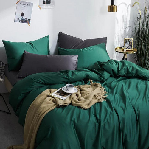 Постільна білизна Сатин Green / Anthracite Premium