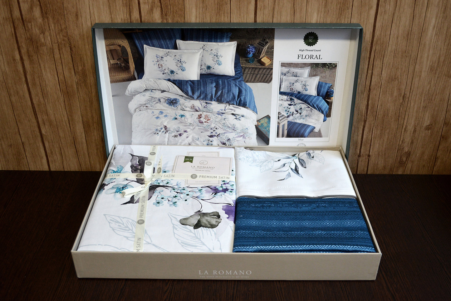 Постільна білизна Сатин Premium Satin Floral Blue