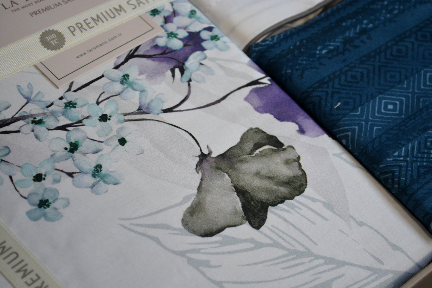 Постільна білизна Сатин Premium Satin Floral Blue