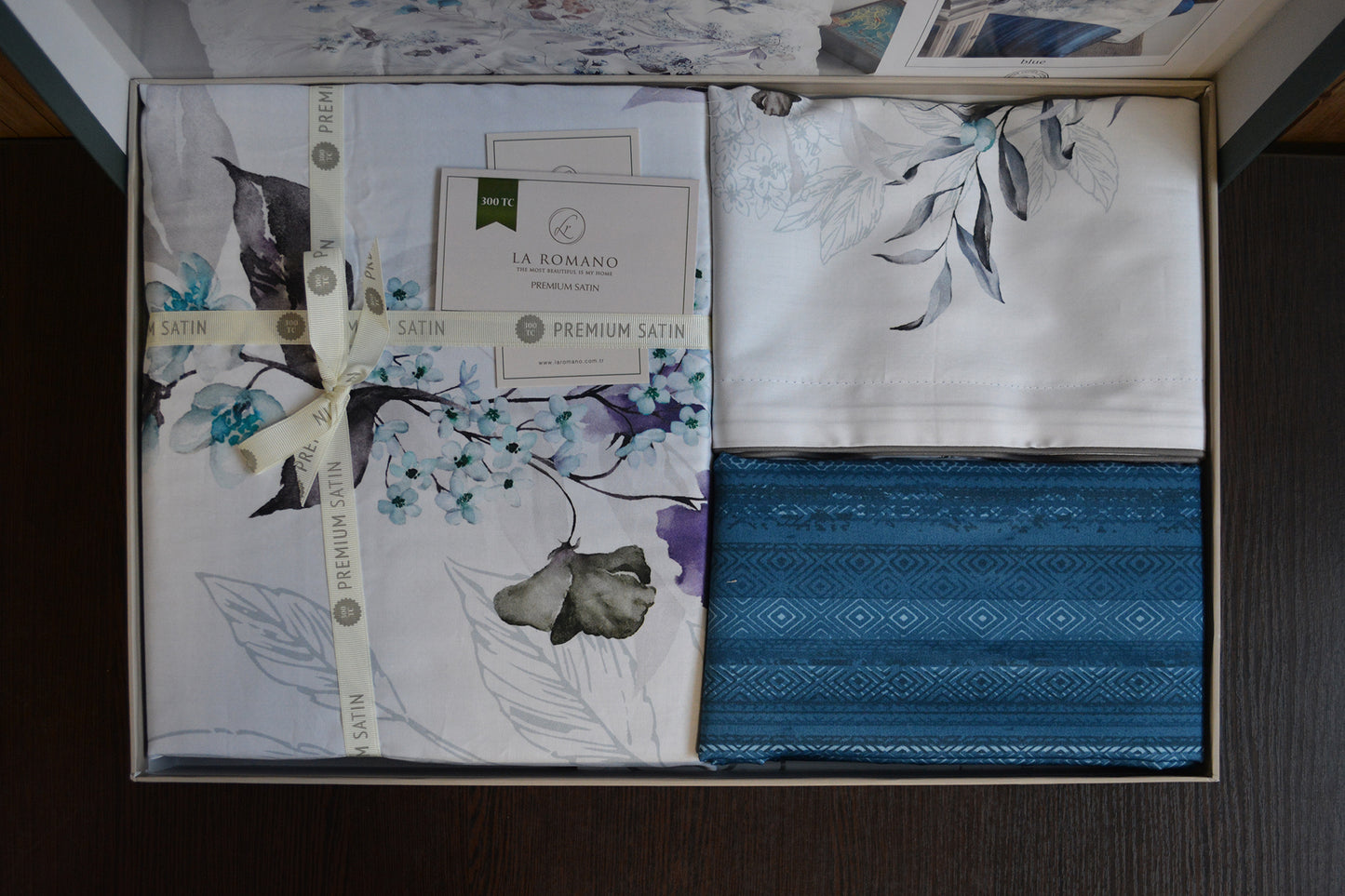 Постільна білизна Сатин Premium Satin Floral Blue