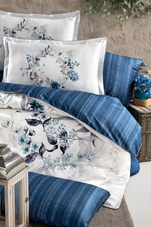 Постільна білизна Сатин Premium Satin Floral Blue