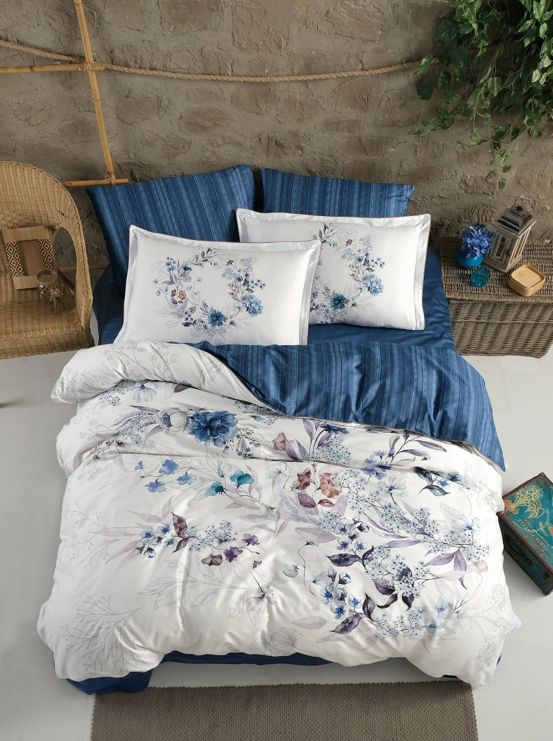 Постільна білизна Сатин Premium Satin Floral Blue