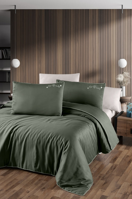 Постільна білизна Сатин Deluxe Satin Dark Timeless Dark Green